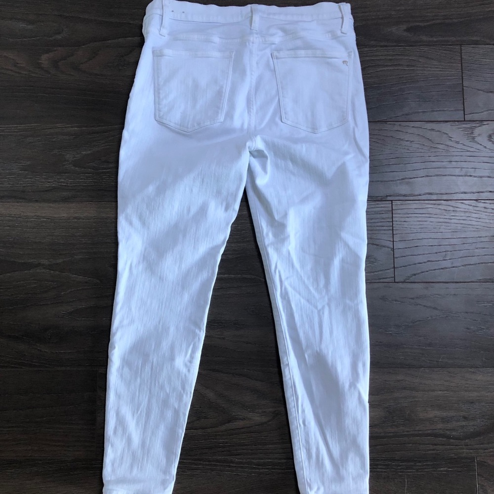 Madewell 9” High Rise Skinny White Jeans - Size 31 - Picture 3 of 4